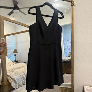 Loft Elegant Black Sleeveless Dress